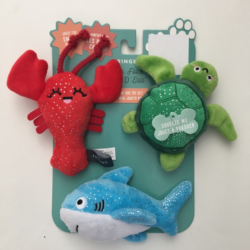 Dog Toys Plush with Squeaker “I Sea Food” for Small Dogs NEW | Fringe